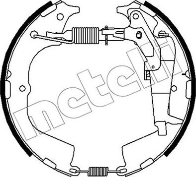 Metelli 51-0514 - Комплект тормозных колодок, барабанные autosila-amz.com