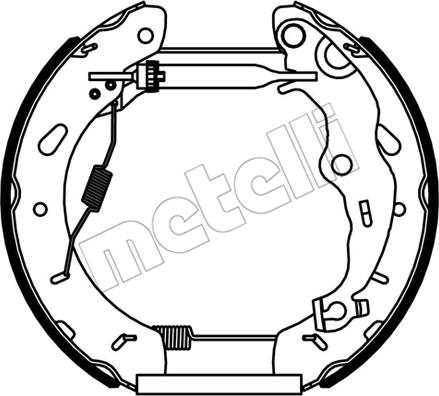 Metelli 51-0535 - Комплект тормозных колодок, барабанные autosila-amz.com