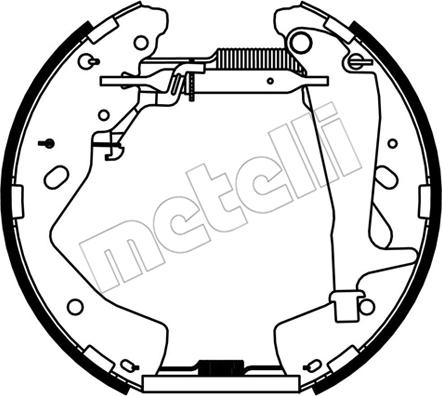 Metelli 51-0537 - Комплект тормозных колодок, барабанные autosila-amz.com