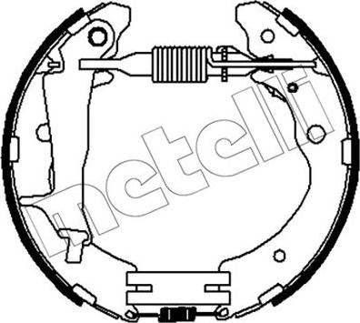 Metelli 51-0523 - Комплект тормозных колодок, барабанные autosila-amz.com