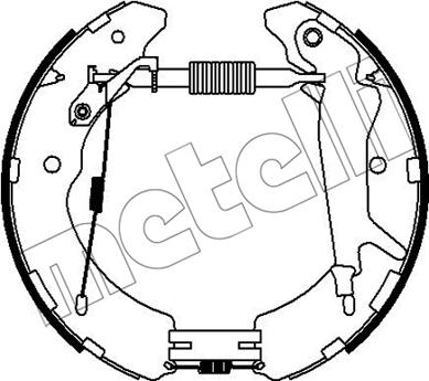 Metelli 51-0527 - Комплект тормозных колодок, барабанные autosila-amz.com