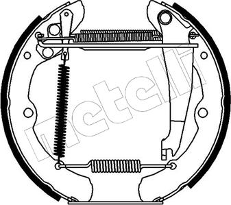 Metelli 51-0100 - Комплект тормозных колодок, барабанные autosila-amz.com