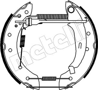 Metelli 51-0095 - Комплект тормозных колодок, барабанные autosila-amz.com