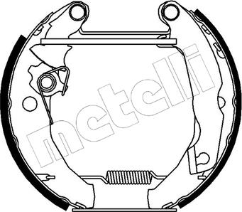 Metelli 51-0053 - Комплект тормозных колодок, барабанные autosila-amz.com