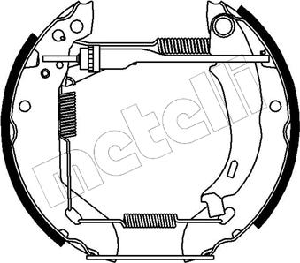 Metelli 51-0040 - Комплект тормозных колодок, барабанные autosila-amz.com