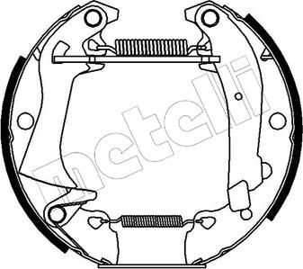 Metelli 51-0041 - Комплект тормозных колодок, барабанные autosila-amz.com