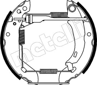 Metelli 51-0051 - Комплект тормозных колодок, барабанные autosila-amz.com