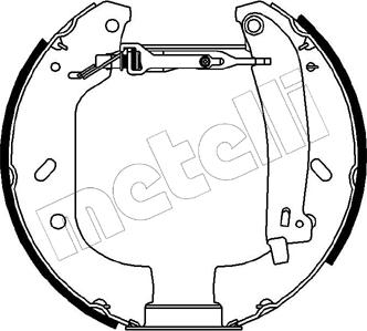 Metelli 51-0066 - Комплект тормозных колодок, барабанные autosila-amz.com