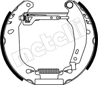 Metelli 51-0004 - Комплект тормозных колодок, барабанные autosila-amz.com