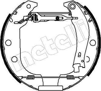 Metelli 51-0005 - Комплект тормозных колодок, барабанные autosila-amz.com