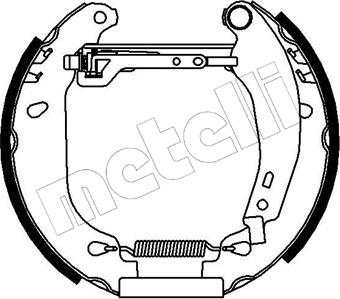 Metelli 51-0014 - Комплект тормозных колодок, барабанные autosila-amz.com