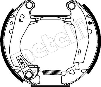 Metelli 51-0010 - Комплект тормозных колодок, барабанные autosila-amz.com