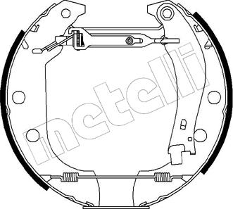 Metelli 51-0012 - Комплект тормозных колодок, барабанные autosila-amz.com