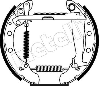 Metelli 51-0084 - Комплект тормозных колодок, барабанные autosila-amz.com