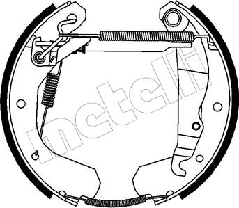 Metelli 51-0115 - Комплект тормозных колодок, барабанные autosila-amz.com