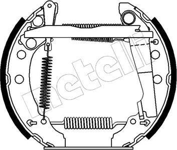 Metelli 51-0031 - Комплект тормозных колодок, барабанные autosila-amz.com