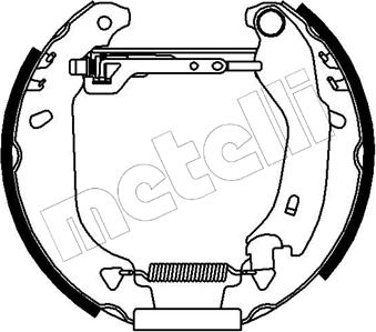 Metelli 51-0024 - Комплект тормозных колодок, барабанные autosila-amz.com