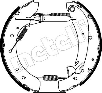 Metelli 51-0074 - Комплект тормозных колодок, барабанные autosila-amz.com