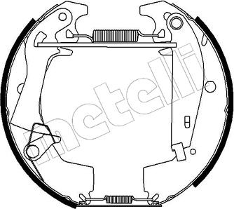 Metelli 51-0070 - Комплект тормозных колодок, барабанные autosila-amz.com