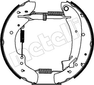 Metelli 51-0075 - Комплект тормозных колодок, барабанные autosila-amz.com