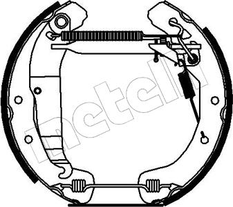 Metelli 51-0176 - Комплект тормозных колодок, барабанные autosila-amz.com