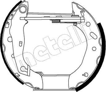 Metelli 51-0151 - Комплект тормозных колодок, барабанные autosila-amz.com