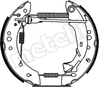 Metelli 51-0165 - Комплект тормозных колодок, барабанные autosila-amz.com