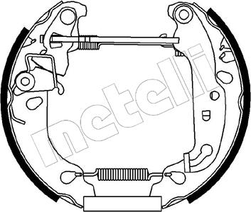 Metelli 51-0168 - Комплект тормозных колодок, барабанные autosila-amz.com