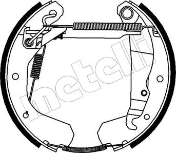 Metelli 51-0119 - Комплект тормозных колодок, барабанные autosila-amz.com