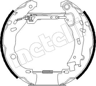 Metelli 51-0189 - Комплект тормозных колодок, барабанные autosila-amz.com