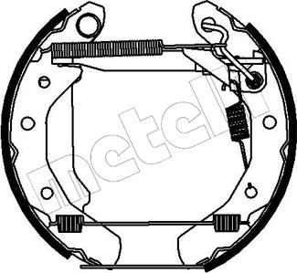 Metelli 51-0185 - Комплект тормозных колодок, барабанные autosila-amz.com