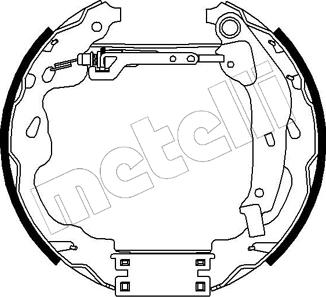 Metelli 51-0183 - Комплект тормозных колодок, барабанные autosila-amz.com