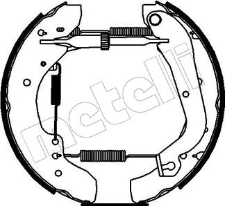 Metelli 51-0138 - Комплект тормозных колодок, барабанные autosila-amz.com