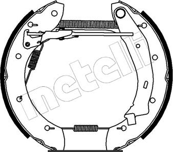 Metelli 51-0137 - Комплект тормозных колодок, барабанные autosila-amz.com