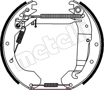 Metelli 51-0175 - Комплект тормозных колодок, барабанные autosila-amz.com