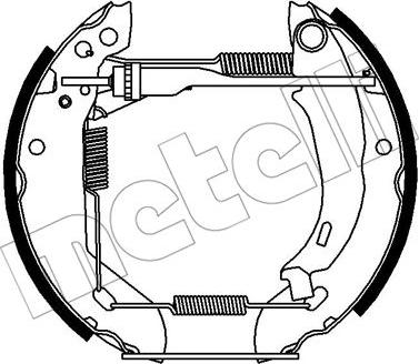 Metelli 51-0392 - Комплект тормозных колодок, барабанные autosila-amz.com