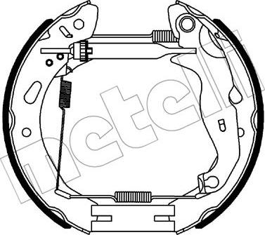 Metelli 51-0343 - Комплект тормозных колодок, барабанные autosila-amz.com