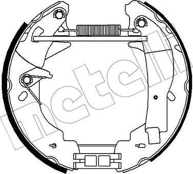 Metelli 51-0309 - Комплект тормозных колодок, барабанные autosila-amz.com