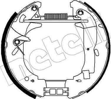 Metelli 51-0304 - Комплект тормозных колодок, барабанные autosila-amz.com