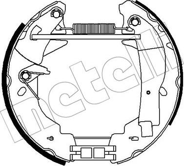 Metelli 51-0307 - Комплект тормозных колодок, барабанные autosila-amz.com