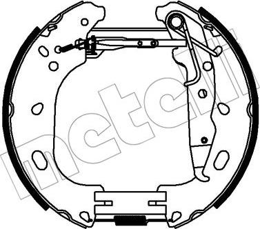 Metelli 51-0333 - Комплект тормозных колодок, барабанные autosila-amz.com