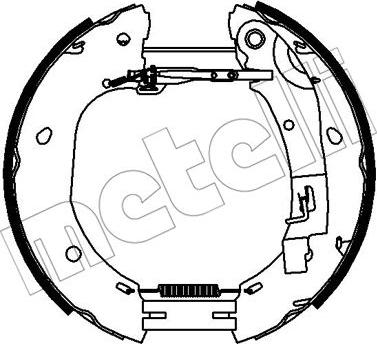 Metelli 51-0321 - Комплект тормозных колодок, барабанные autosila-amz.com