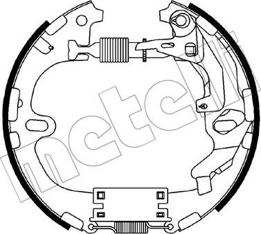 Metelli 51-0298 - Комплект тормозных колодок, барабанные autosila-amz.com