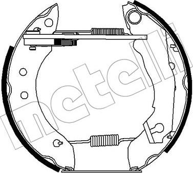 Metelli 51-0241 - Комплект тормозных колодок, барабанные autosila-amz.com