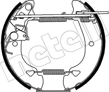 Metelli 51-0251 - Комплект тормозных колодок, барабанные autosila-amz.com