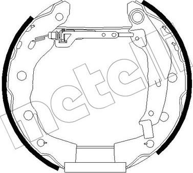 Metelli 51-0258 - Комплект тормозных колодок, барабанные autosila-amz.com