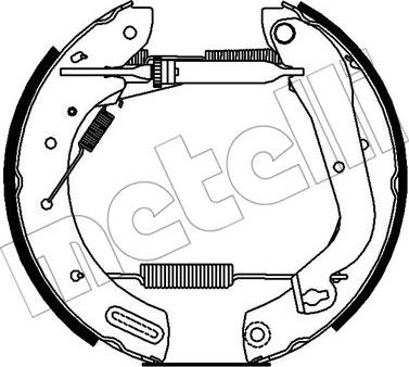 Metelli 51-0253 - Комплект тормозных колодок, барабанные autosila-amz.com