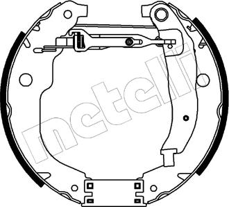 Metelli 51-0205 - Комплект тормозных колодок, барабанные autosila-amz.com