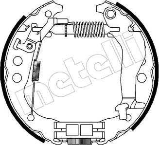 Metelli 51-0204 - Комплект тормозных колодок, барабанные autosila-amz.com