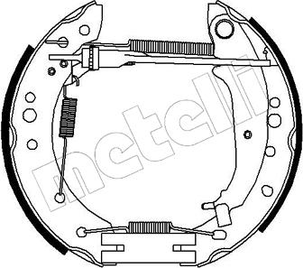 Metelli 51-0214 - Комплект тормозных колодок, барабанные autosila-amz.com